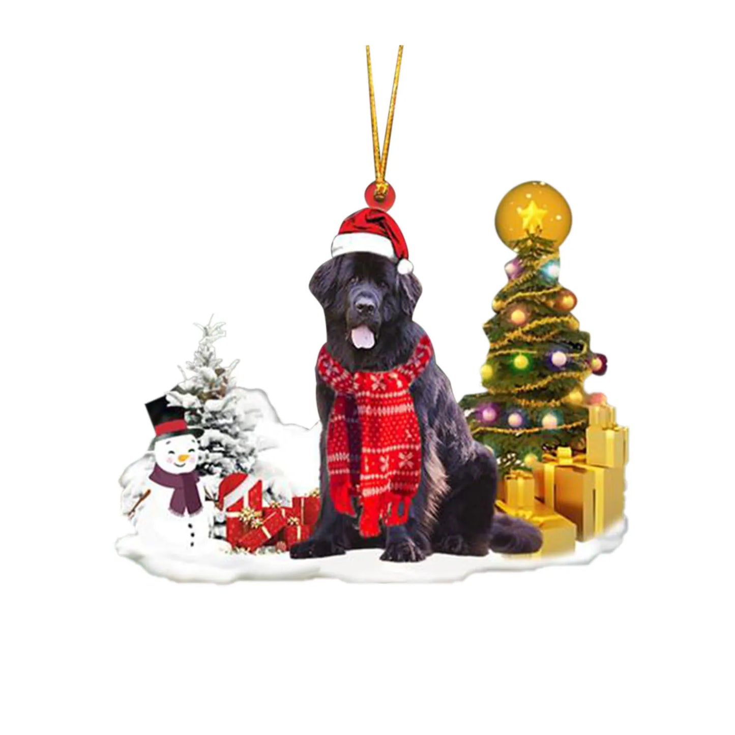 DIY Cute Christmas Tree Dog Ornament