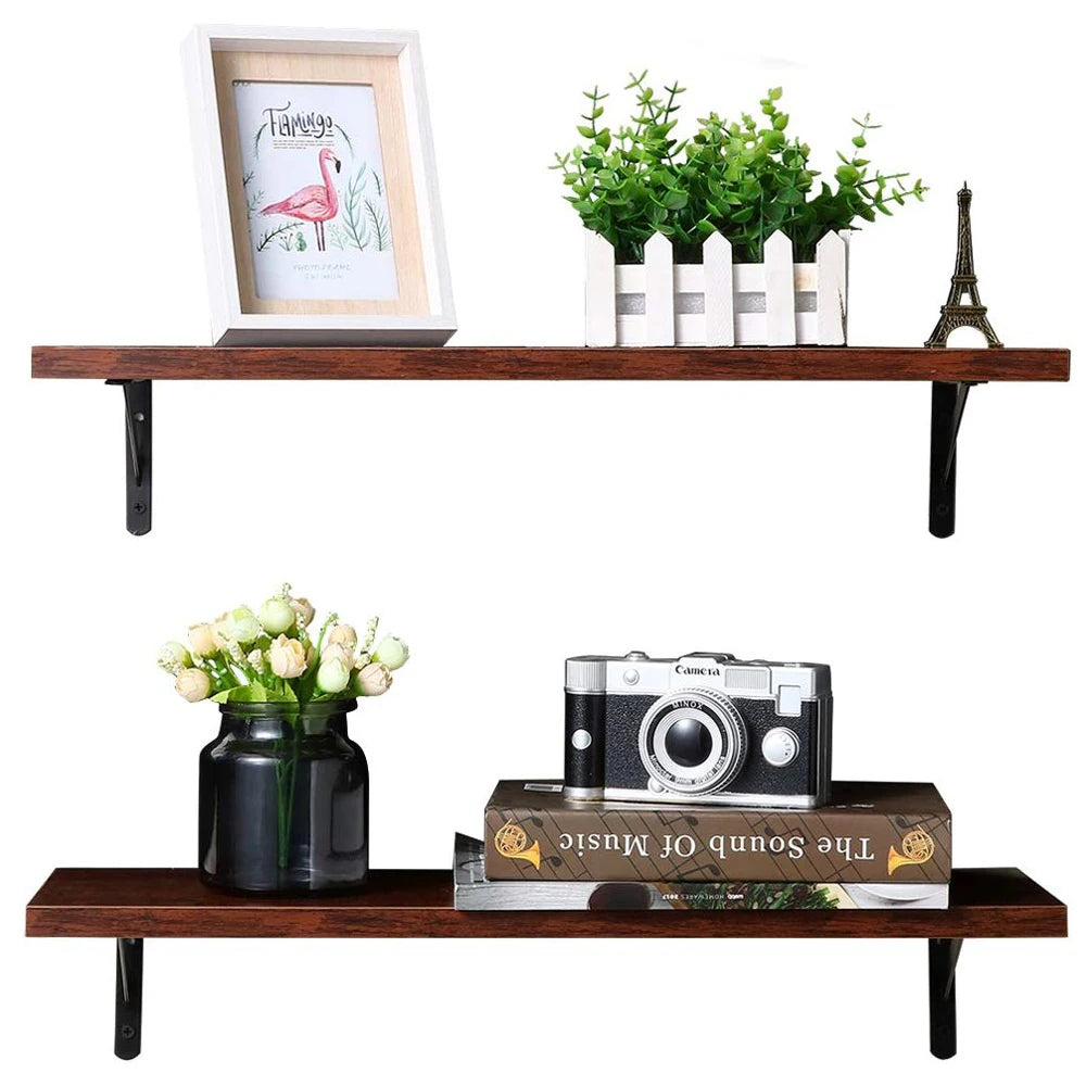 2 Display Ledge Floating Shelves , Wall Mounted with Bracket