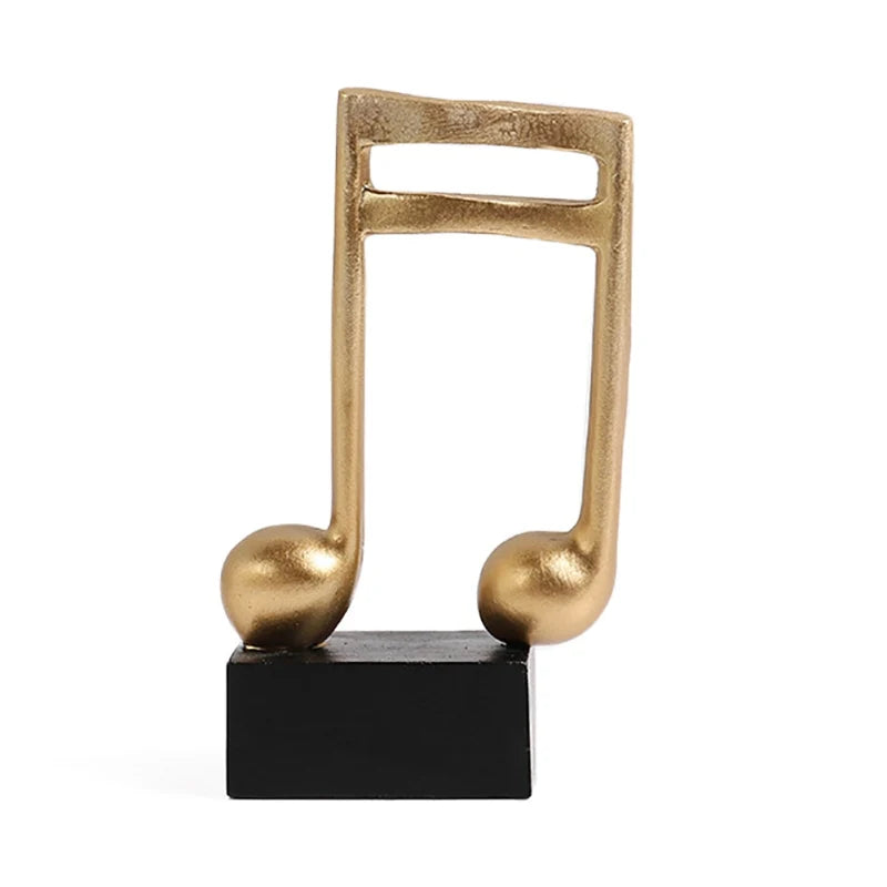 Decorative Golden Musical Note Art Statuette