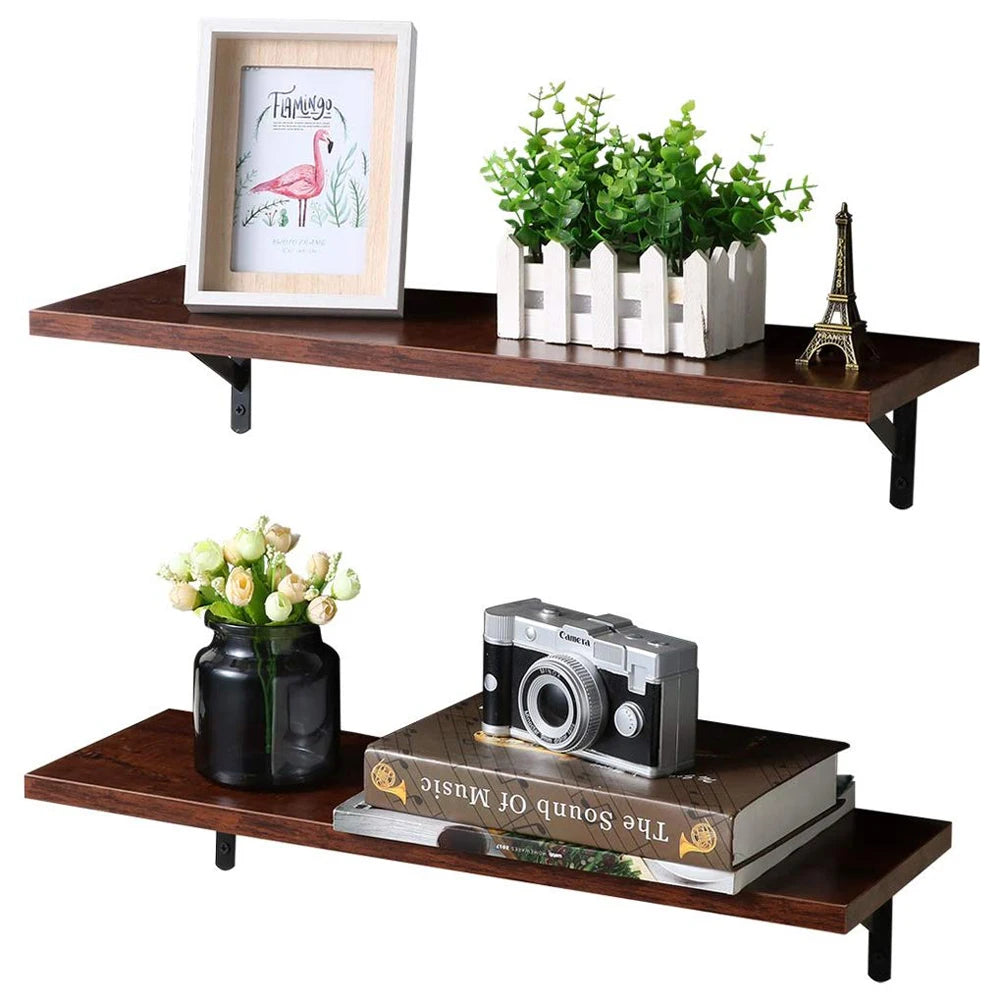 2 Display Ledge Floating Shelves , Wall Mounted with Bracket