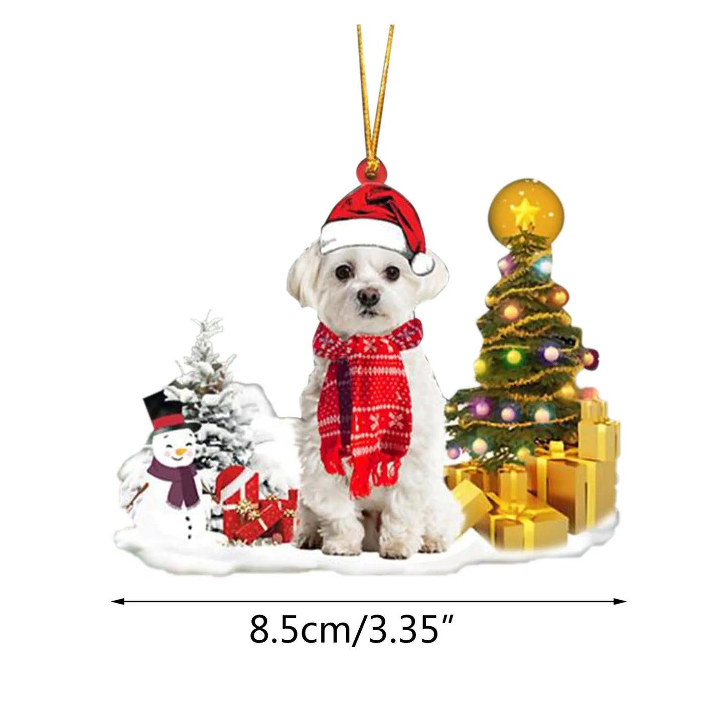 DIY Cute Christmas Tree Dog Ornament