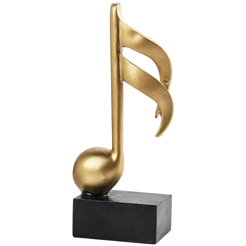 Decorative Golden Musical Note Art Statuette