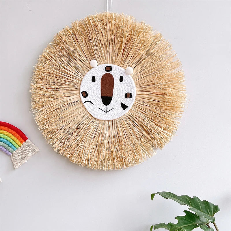 Home decoration Tapestry Handwoven Cartoon Lion