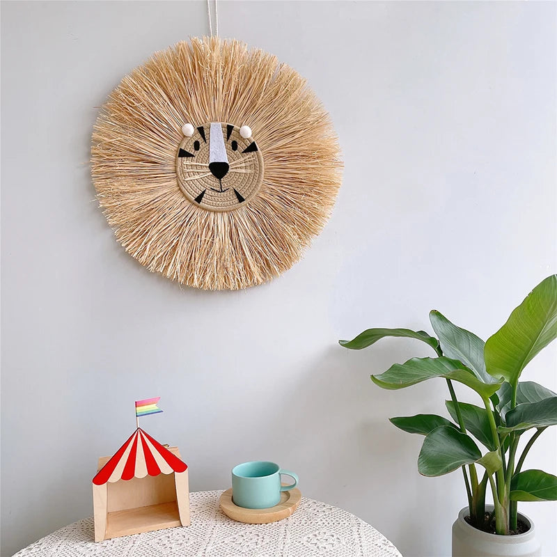 Home decoration Tapestry Handwoven Cartoon Lion