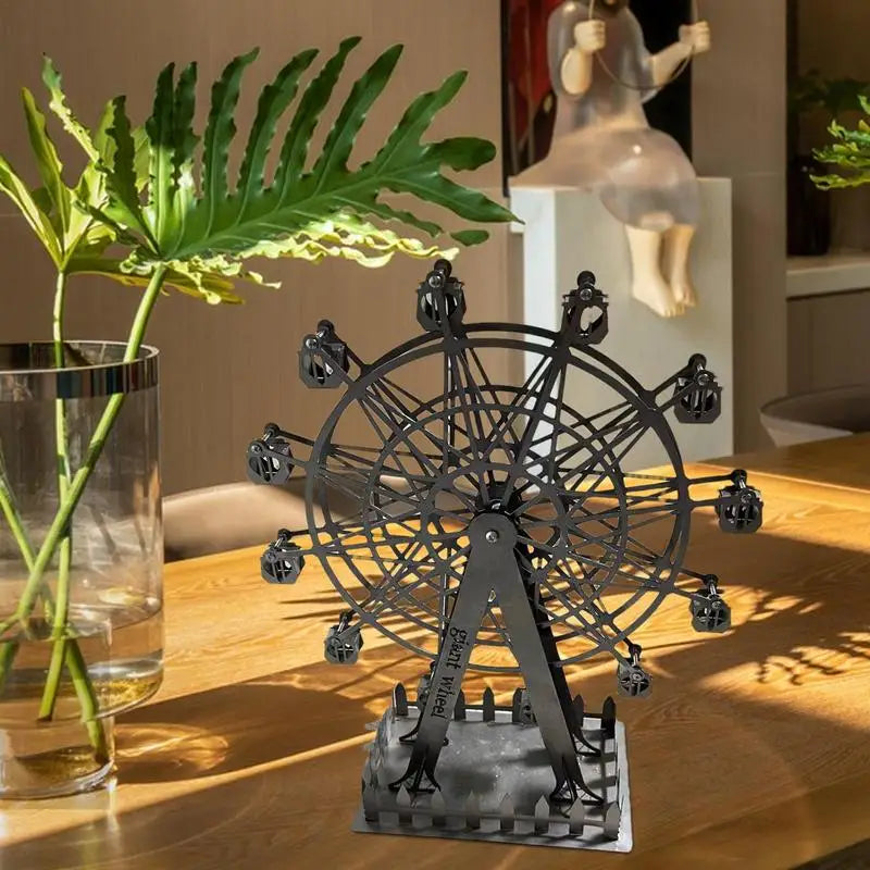 Metal Tabletop Rotating Ferris Wheel Model