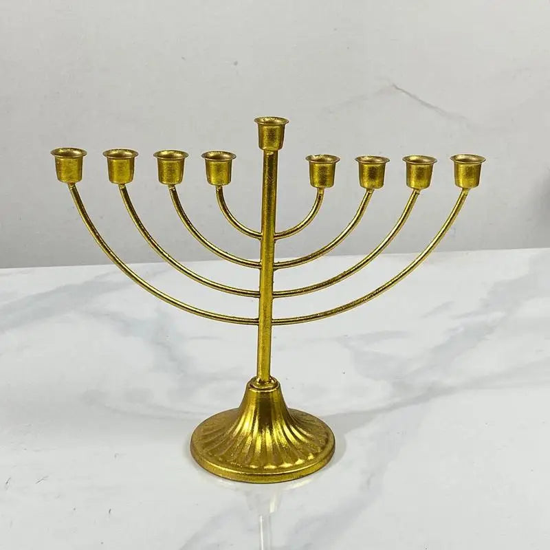 Menorah & Hanukkah Metal Jewish Candle Holder, 7/9 Branch