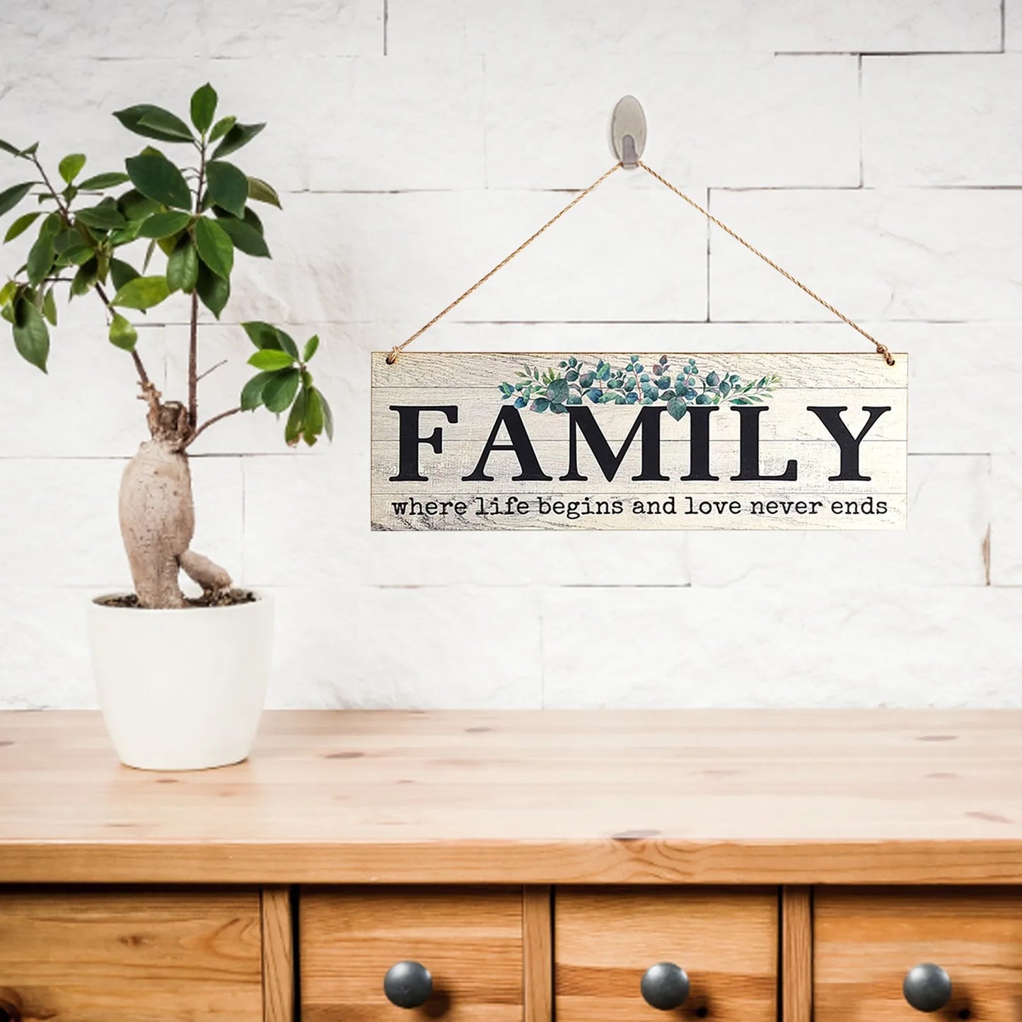 Wooden Sign Hanging Ornaments