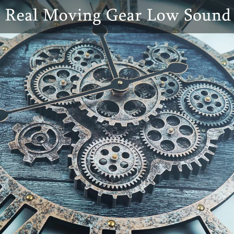 36 inch moving gear wall clock