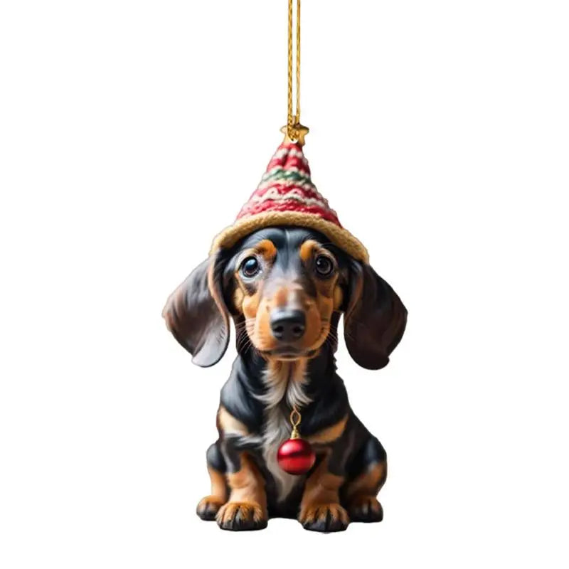 cute Dachshund Dog Xmas Ornaments