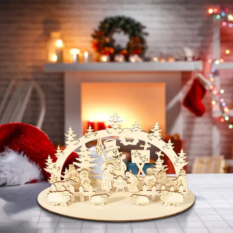 DIY Indoor Wooden Christmas Nativity Set