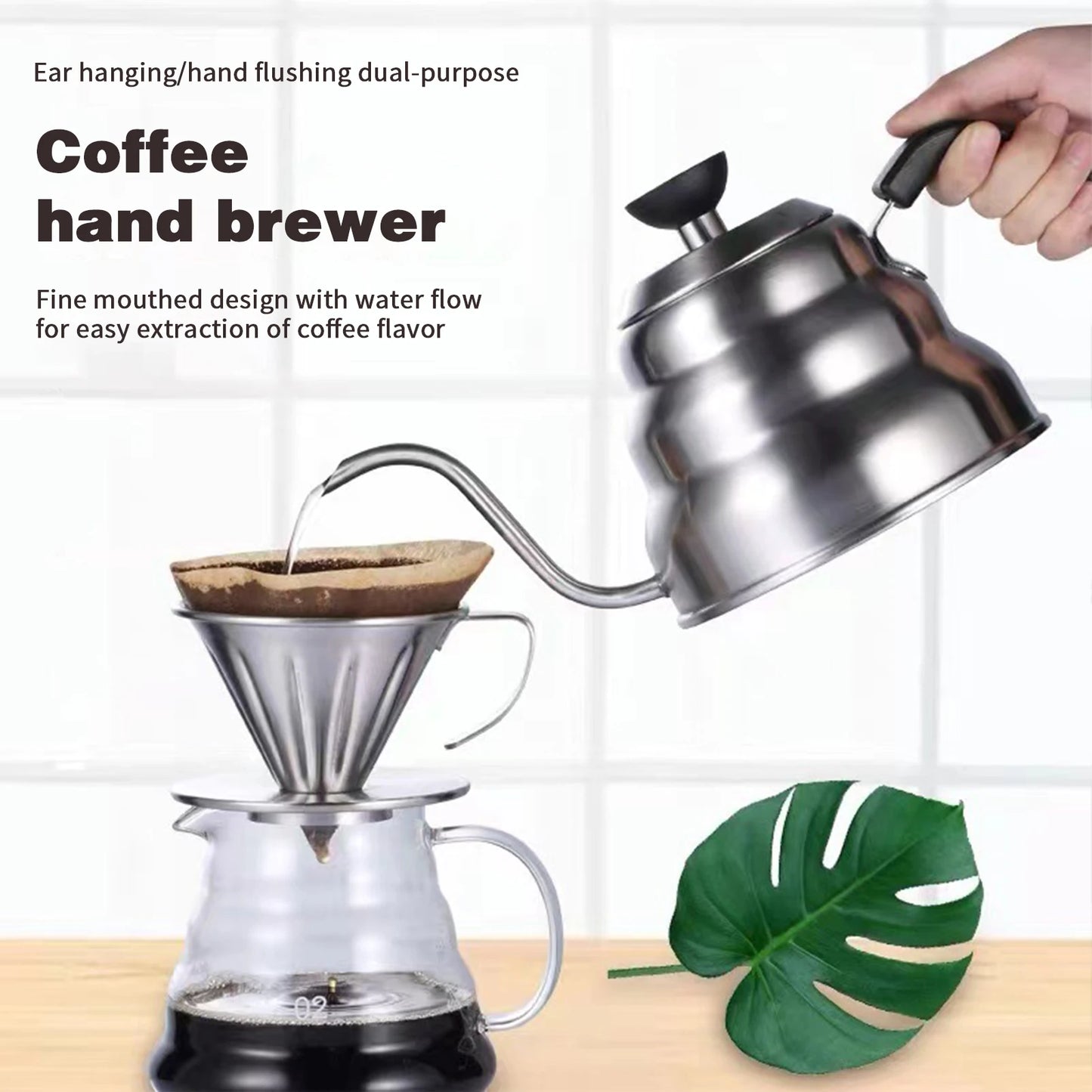 1Pc French Press Stainless Steel French Coffee Maker