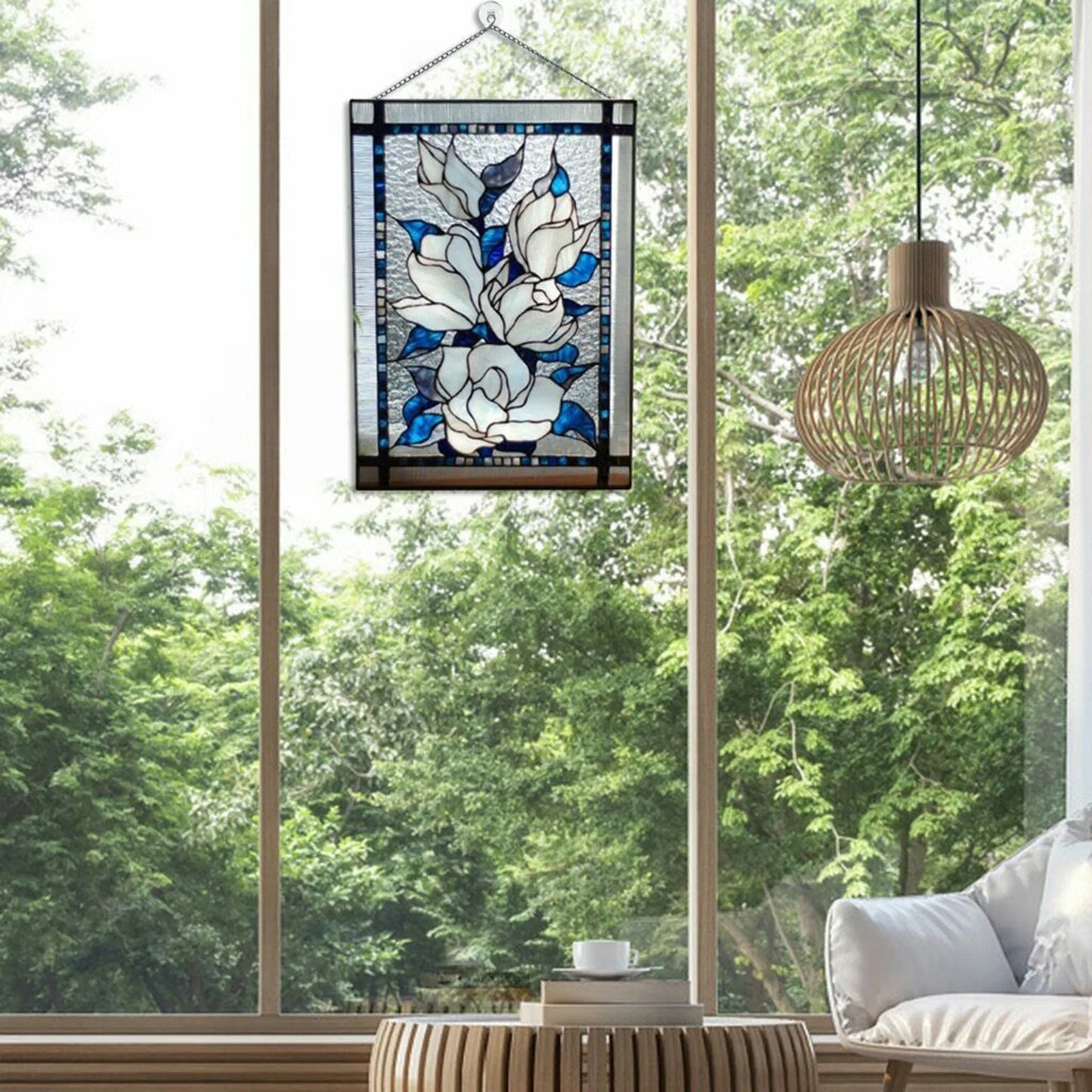 Stained Glass Rectangle Acrylic Window Hangings Panel