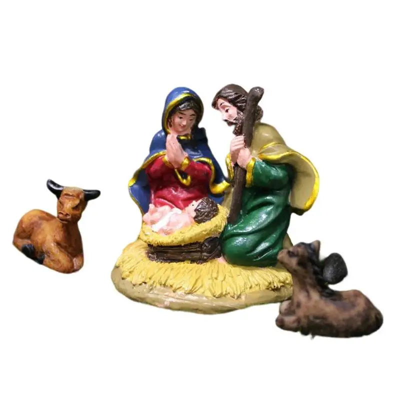 Christmas Nativity Scene Resin Sculpture