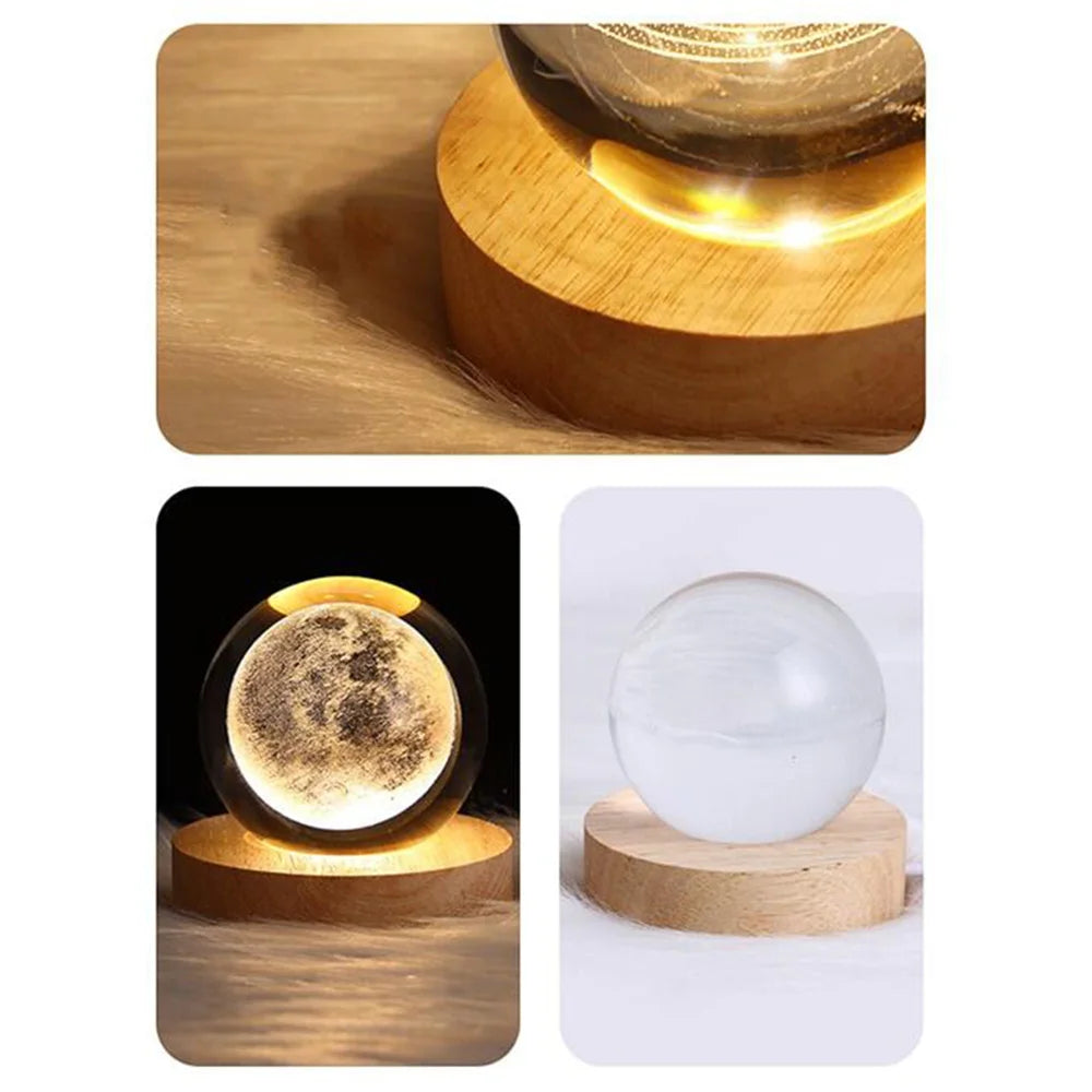 USB LED Night Light Galaxy Crystal Ball