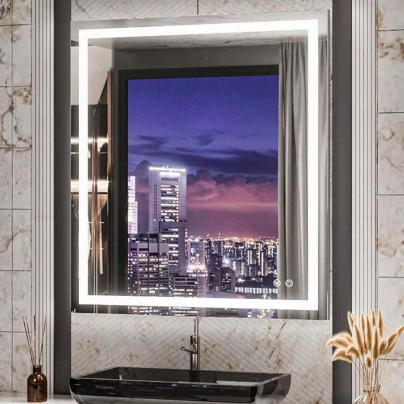 LED Bathroom Anti-Fog Mirror with Dimmable Lights