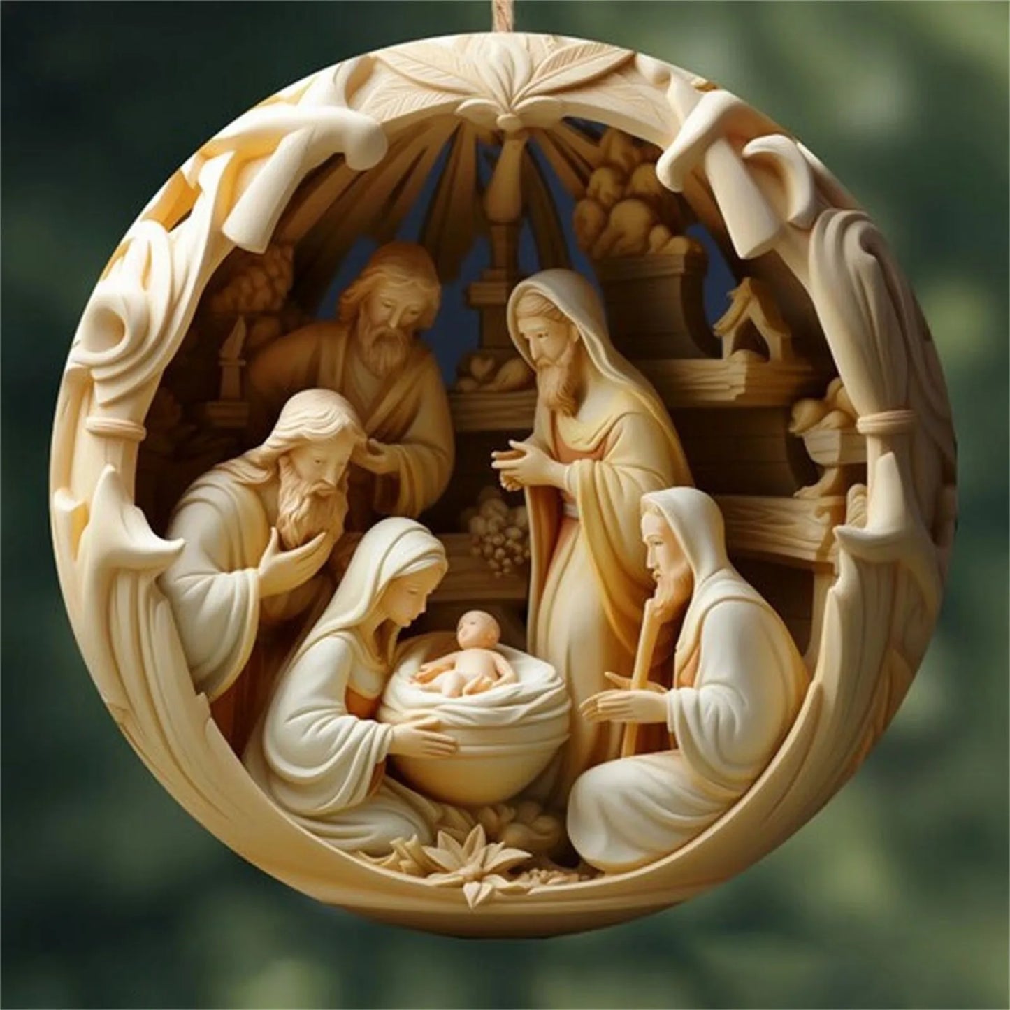 2D Painted Nativity Of Jesus Christmas Decoration