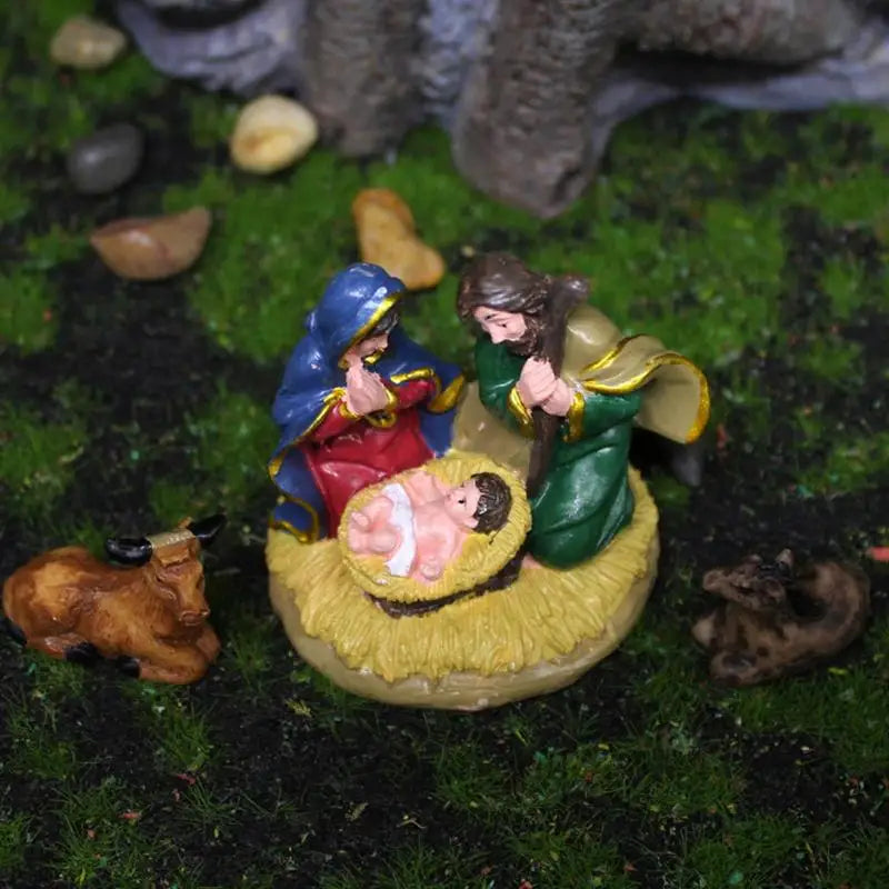 Christmas Nativity Scene Resin Sculpture