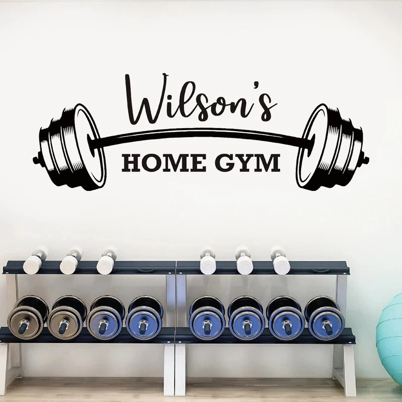 Personalized Home Gym Name Wall Decal