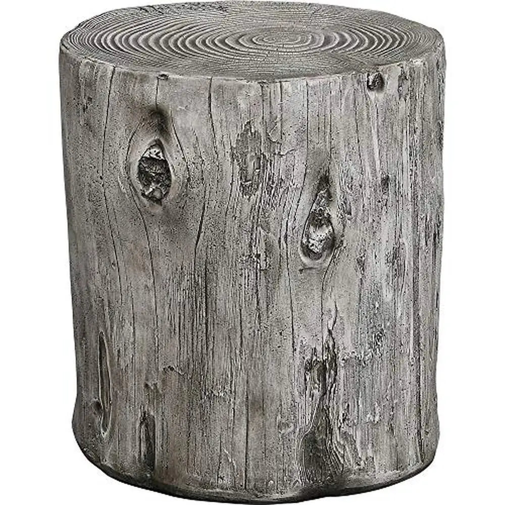 Weathered Gray Rustic Arbor Log FarmhouseTable, 15 x 14 x 17