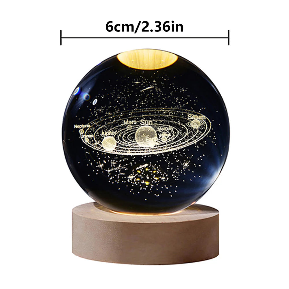 USB LED Night Light Galaxy Crystal Ball