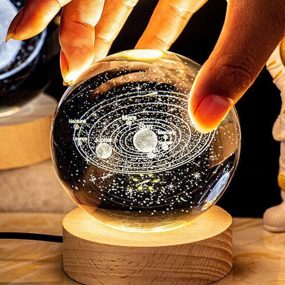 USB LED Night Light Galaxy Crystal Ball