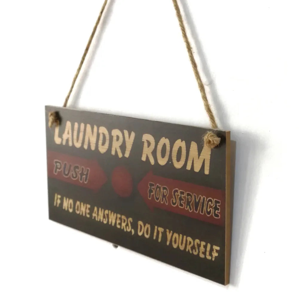 Hanging Wooden Prompt Signs For Home Decoration