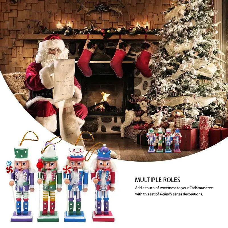 Wooden Nutcracker Soldier Figurines Ornaments 12.5cm