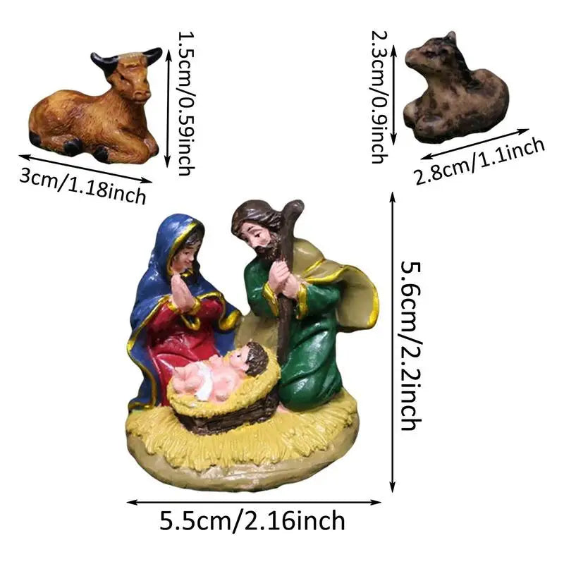 Christmas Nativity Scene Resin Sculpture