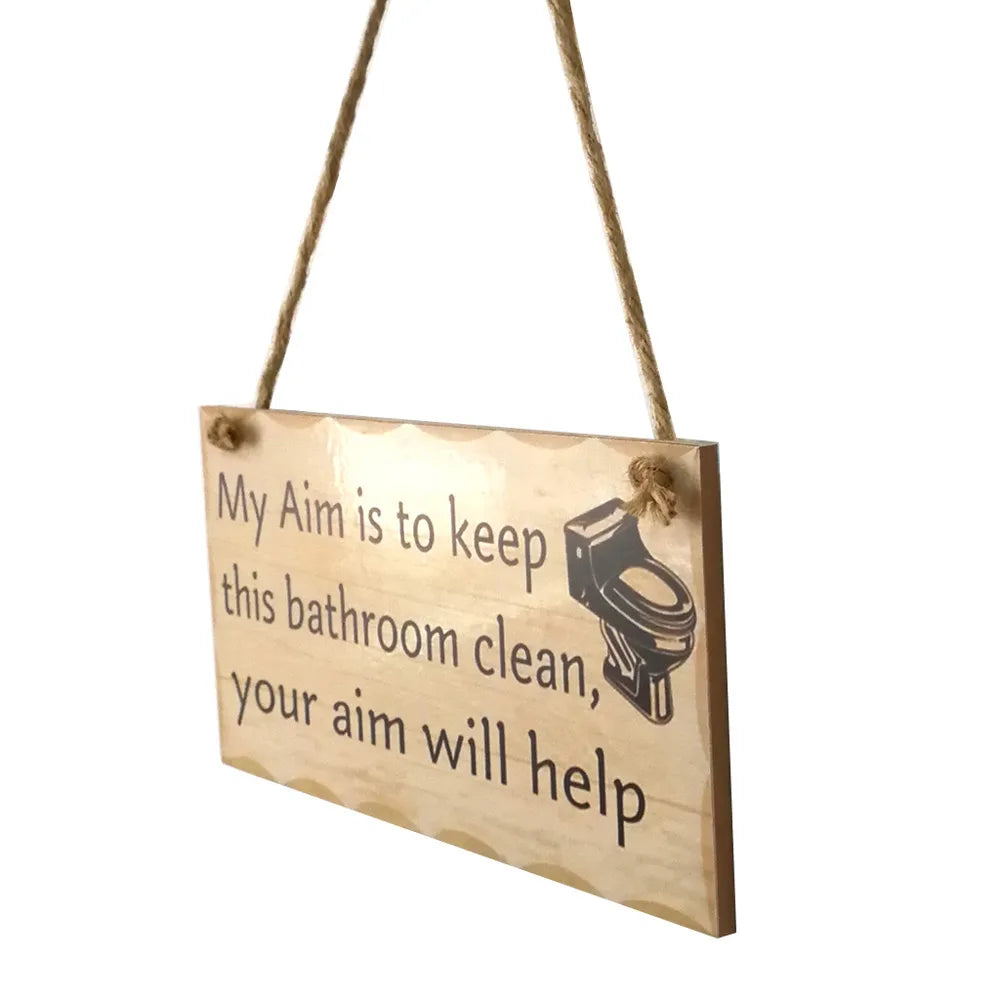 Hanging Wooden Prompt Signs For Home Decoration