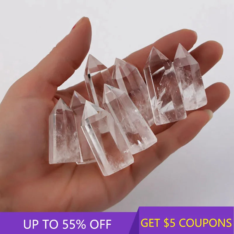 30-40mm Natural White Clear Quartz Crystal