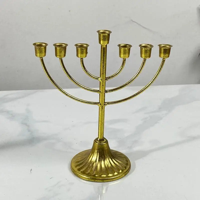 Menorah & Hanukkah Metal Jewish Candle Holder, 7/9 Branch