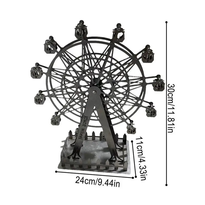 Metal Tabletop Rotating Ferris Wheel Model