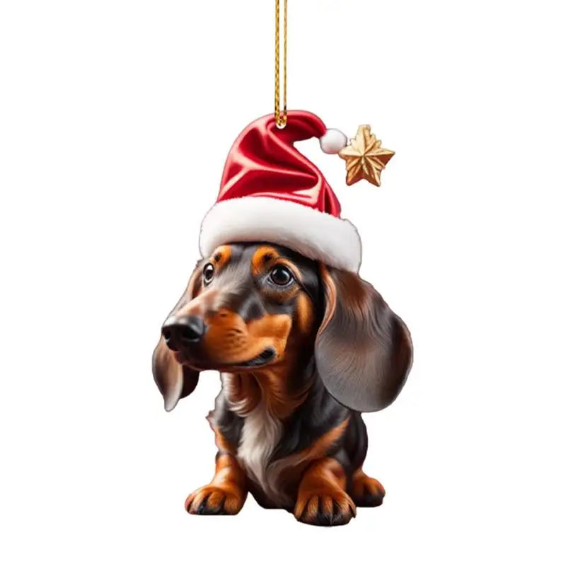 cute Dachshund Dog Xmas Ornaments