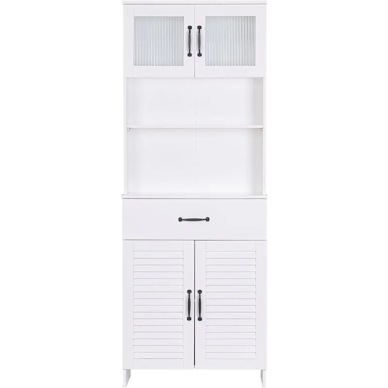 Tall Bathroom free-standing wooden Storage Cabinet