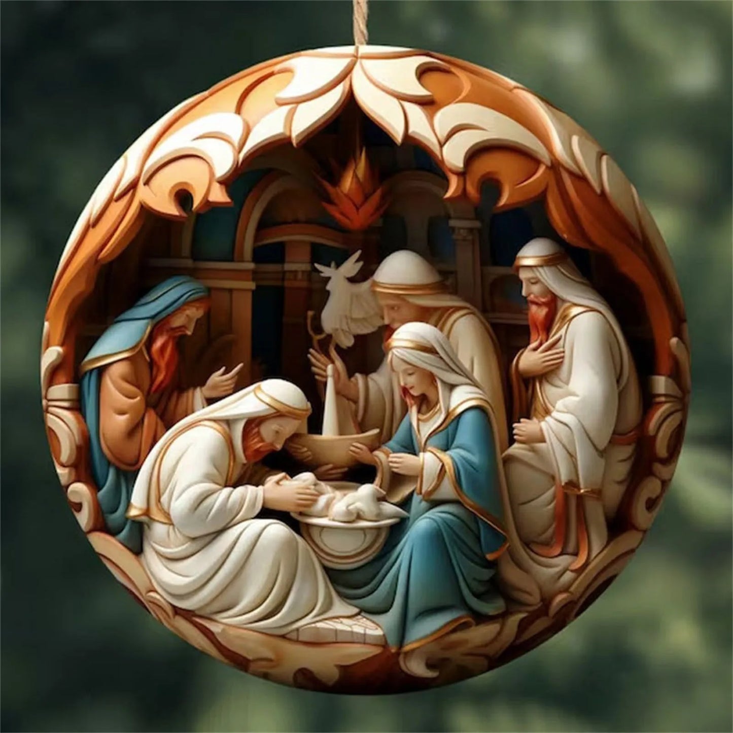 2D Painted Nativity Of Jesus Christmas Decoration