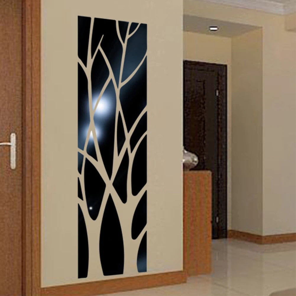 3D Mirror Tree Art Removable Wall Decal