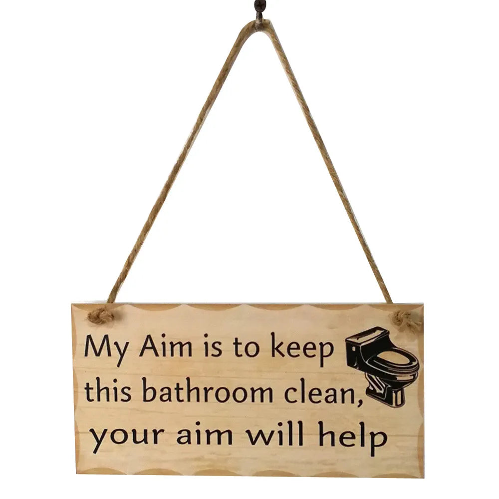 Hanging Wooden Prompt Signs For Home Decoration