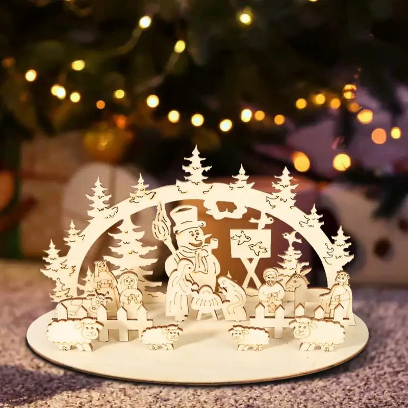 DIY Indoor Wooden Christmas Nativity Set