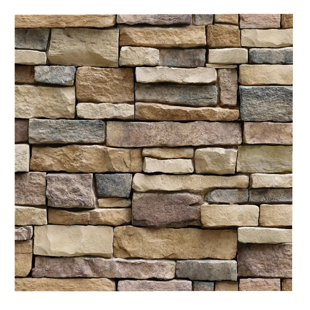 Home Stone Sticker Rustic Wall Paper