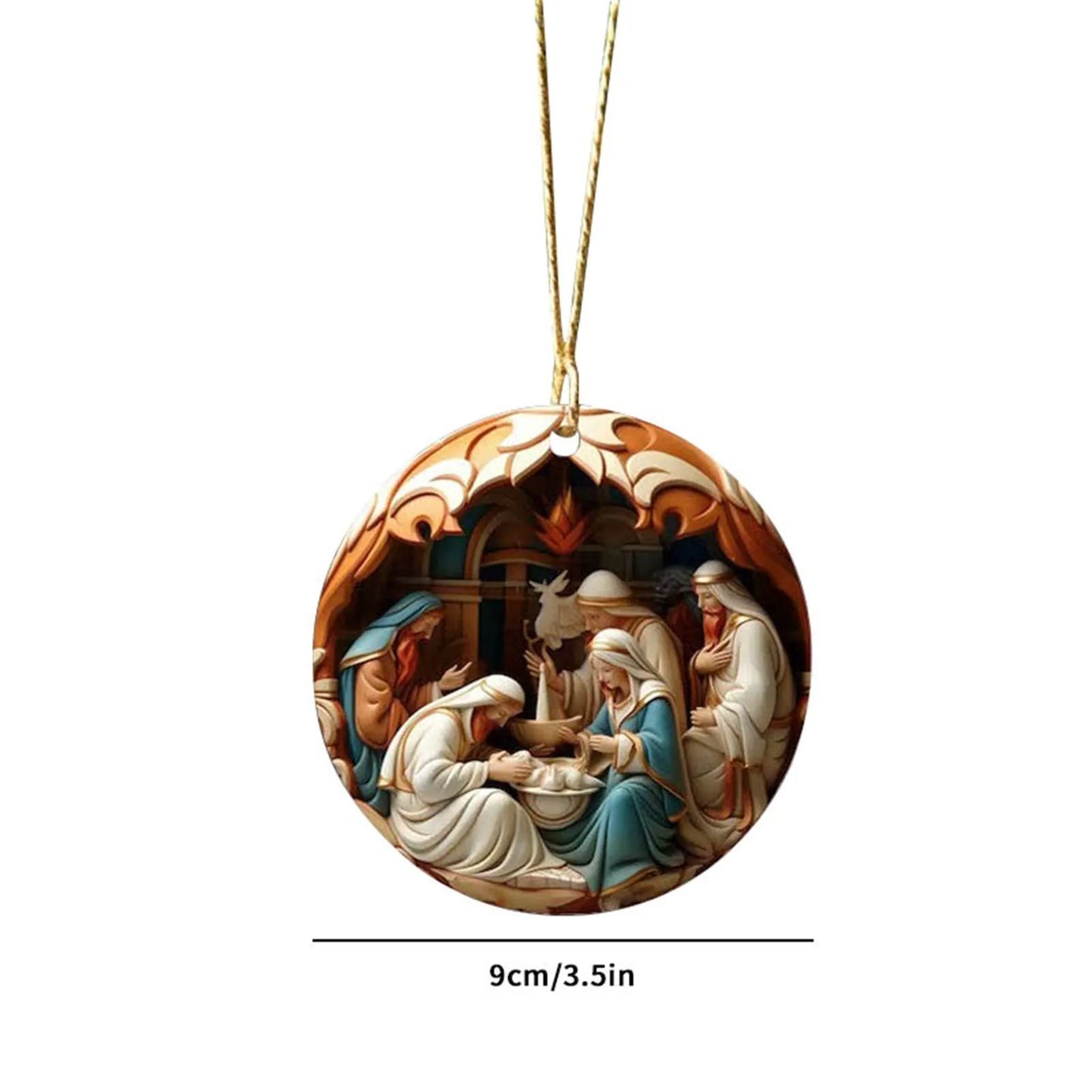 2D Painted Nativity Of Jesus Christmas Decoration