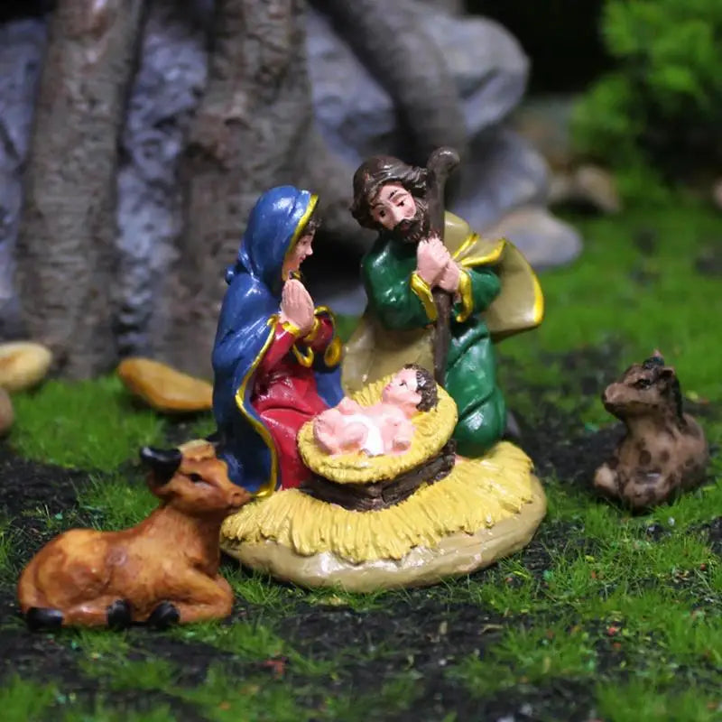 Christmas Nativity Scene Resin Sculpture