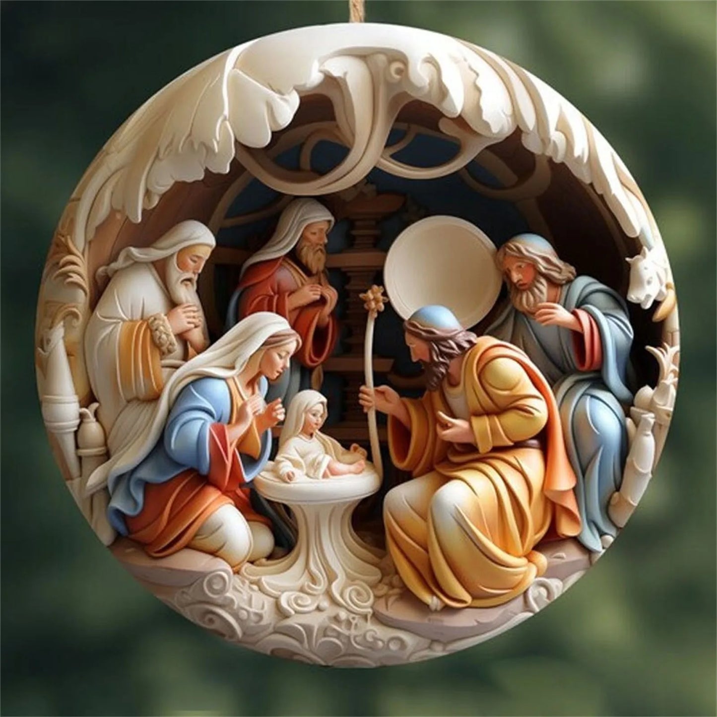 2D Painted Nativity Of Jesus Christmas Decoration