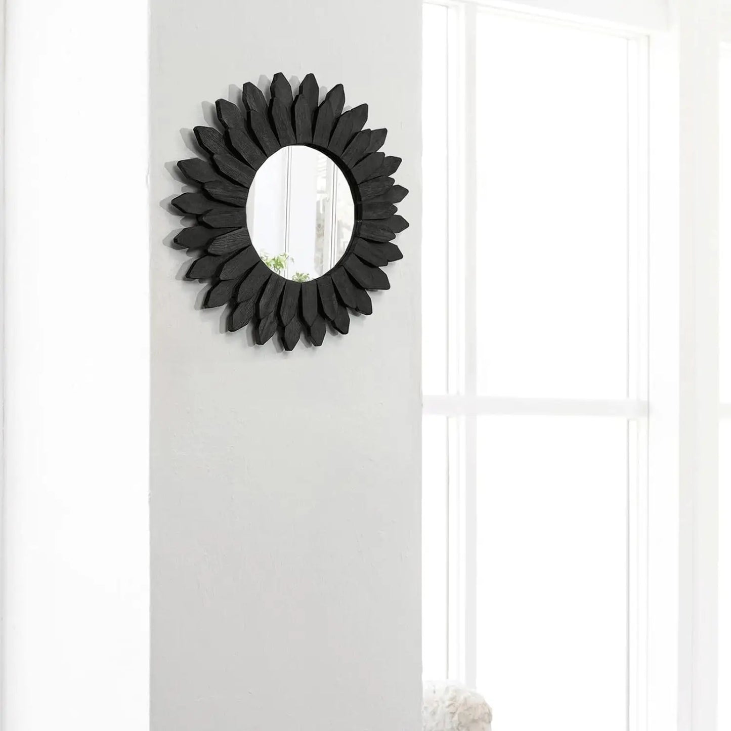 Decorative Wall Mirror, 2 pack 12 inch wood