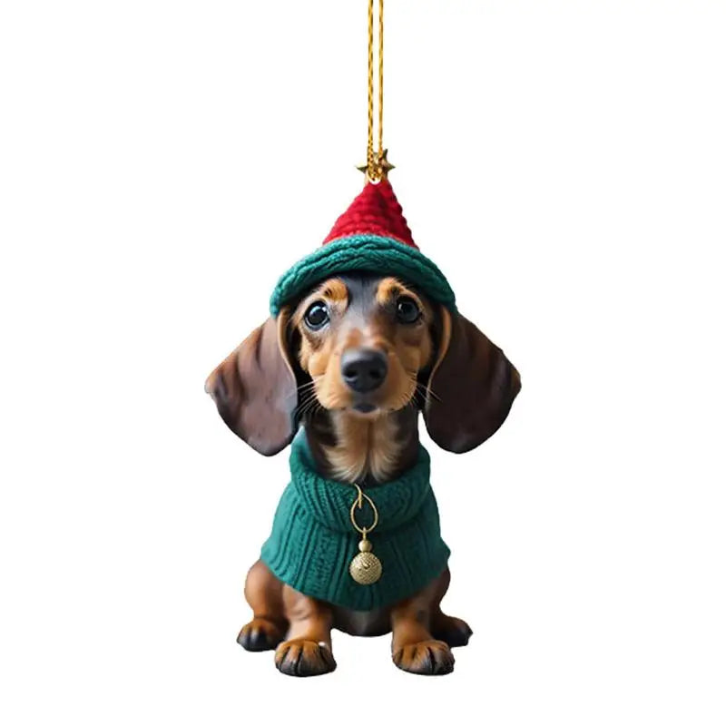 cute Dachshund Dog Xmas Ornaments