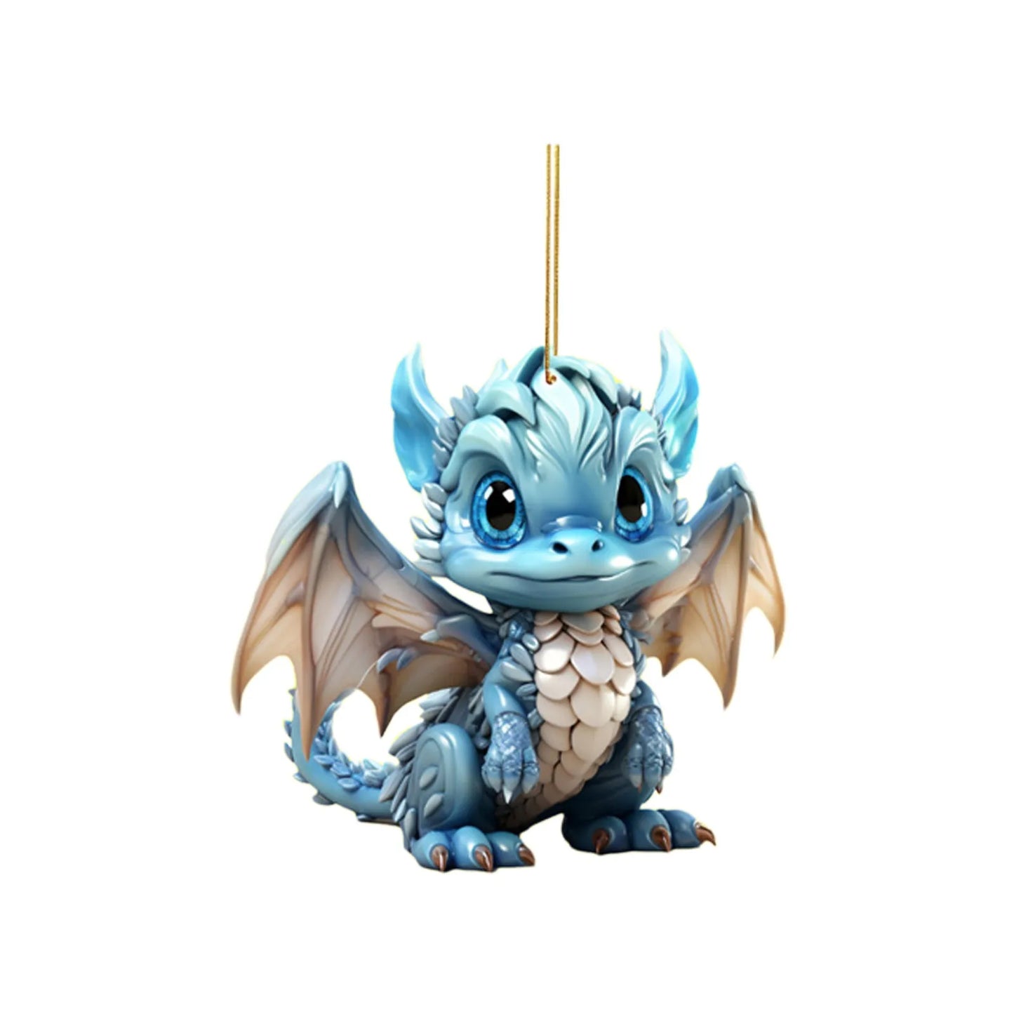 6PC 2D Flying Baby Dragon Ornament