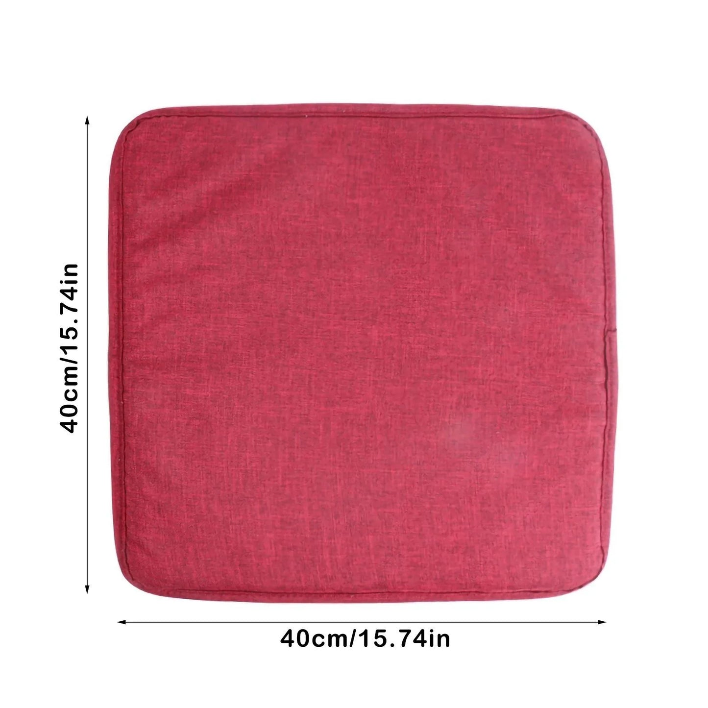 40x40cm Square Linen Seat Cushion with Ties