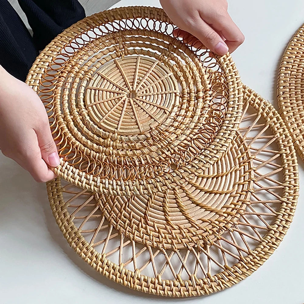 Woven Rattan Wall Hanging